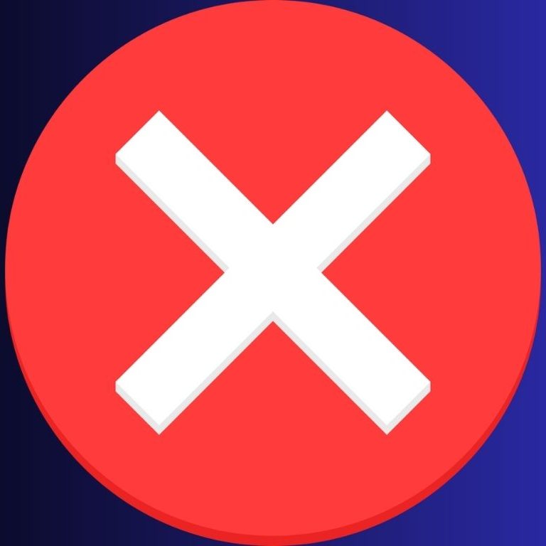 Roter Kreis mit weißem Kreuz in der Mitte auf dunklem Hintergrund.